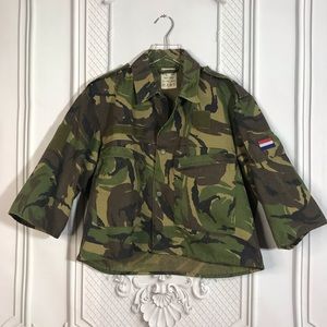 Vintage Camo Cropped Upcycled Jacket Grunge Y2K